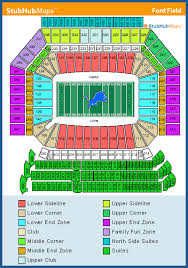 ford field mapa asientos imagenes direcciones y historia