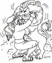 Cartoon Of Samson Struggle With A Lion Coloring Page Cartoon Of Samson Struggle With A Lion Coloring P Lion Coloring Pages Bible Coloring Pages Coloring Pages