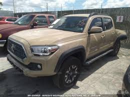 Toyota offers several flavors of tacoma, ranging from the base, $25,200 sr and rolling all the way up to the totally. Toyota Tacoma 2018 Brown 3 5l Vin 5tfcz5an2jx129988 Free Car History