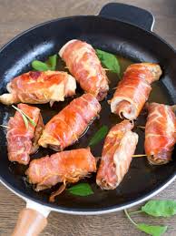 Prosciutto And Sage Chicken Involtini In White Wine Electric Blue Food Kitchen Stories From Abroad Recipe In 2020 Interesting Food Recipes Saltimbocca Recipe Chicken Saltimbocca