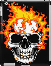 Head Skull Fire Ipad Case Ipad Ipadcase Ipadcover Applecase Appleipad Ipad2 Ipadprocover Ipad2cover Skull Fire Apple Cases Skull