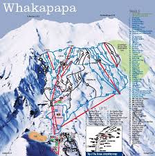 Whakapapa Ski Resort Piste Map Ski Resort Map Ski Trails