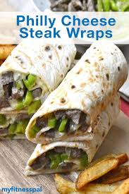 Philly Cheese Steak Wrap Myfitnesspal Steak Wraps Cheesesteak Recipe Food