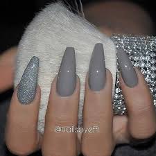 Simple acrylic nails blue acrylic nails summer acrylic nails acrylic nail designs. Acrylic Coffin Nails And Glitter Image 6731056 On Favim Com