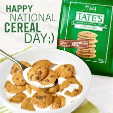 Tiny Tate S Cookies For Nat L Cereal Day Tates Cookies Cookies Crispy Cookies