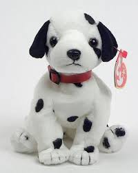 Black And White Beanie Baby Dog Dizzy Black Ears Black Spots Ty Beanie Babies Beanie Baby Dog Soft Toy Dog Baby Beanie