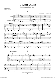 Luckily, there are many violin songs that are easy enough for beginners that won't require you to read music. Mozart Easy Duets Sheet Music For Violin And Clarinet Pdf