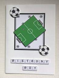 Here i made some birthday cards for boys. Handmade Football Birthday Card Etsy In 2020 40th Birthday Cards Birthday Cards Birthday Cards For Men