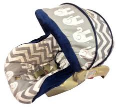 Elephant And Chevron Grey Infant Car Seat Cover For Graco Snugride Or Chicco Keyfit 30 Choose Your Color Baby Car Seats Chevron Baby Baby Elephant