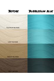 We won't take you through the whole hair color wheel, just tones and levels. Bubblegum Blue Semi Permanent Hair Dye Crazy Color