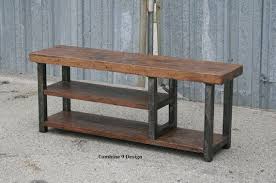 Banc De Bois Recupere Rayonnage Banc Rustique Bois Par Leecowen Telas Para Muebles Muebles Industriales Bancos De Madera Recuperada