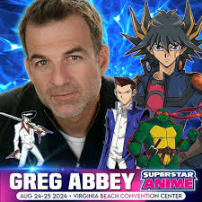 Hello, Superstar Anime Fans!💫⭐️ We are super excited to announce that Greg  Abbey will be joining us for Superstar Anime! 🎉 Greg Abbey, is an American  Voice actor who is known for