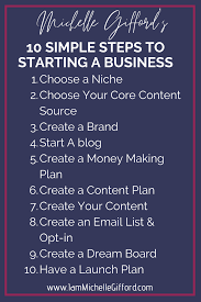 My 10 Simple Steps To Starting A Business Michelle Gifford Creative Starting A Business Online Business Marketing Starting Your Own Business