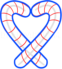 How To Draw A Candy Cane Heart Step By Step Drawing Guide By Dawn Dragoart Com Guided Drawing Drawings Flower Drawing