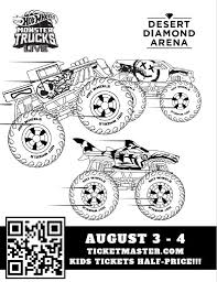 coloring page hot wheels monster truck