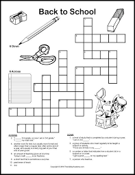 This is one of the most popular crossword puzzles available for both online and in print version. Back To School Crossword Puzzle Printable Free Printable Crossword Puzzles Online