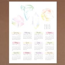 Gemstone Calendar 2015 Printable Template Love Vs Design Projekte Kalender Free