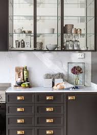 A Gallery Of Gorgeous Glass Fronted Cabinets All The Beauty Of Open Shelving Without Glass Kitchen Cabinets Glass Shelves Kitchen Glass Kitchen Cabinet Doors