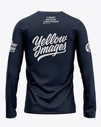 Download Long Sleeve T Shirt In Apparel Mockups On Yellow Images Object Mockups