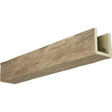 The ceiling is a false ceiling with room above in the attic. Ekena Millwork 4 In X 8 In X 8 Ft 3 Sided U Beam Riverwood Natural Pine Faux Wood Ceiling Beam Bmrw3c0080x040x096pp The Home Depot