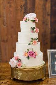 This lovely off white colored buttercream frosted cake is adorned with sage colored buttercream roses. 40 Wedding Cakes With Roses You Just Can T Resist