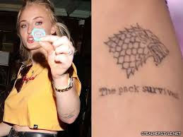 Survivors follows the adventures of a group of former domestic dogs who form a pack with the help of lucky, a lone dog, after an earthquake separates them from their owners. Sophie Turner Wolf Writing Forearm Tattoo Steal Her Style