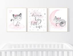 Parents, teachers, churches and recognized nonprofit organizations may print or copy multiple cat coloring pages for use at home or in the. Cat Nursery Print Kitten Nursery Print Nursery Decor Girl Nursery Art Girl Dream Big Cat Print Kittens Pink And Grey Pink Gray