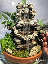 I incorporated a mist maker into the high and large waterfall to reproduce. Diy Miniature Terrarium Waterfall 7 Steps With Pictures Instructables