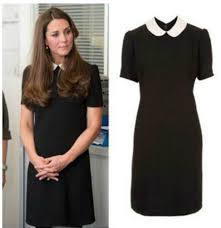 Sold Out Topshop Kate Middleton Contrast Collar Shift Dress Black White Us 12 Peter Pan Collar Dress Fashion Top Shop Dress