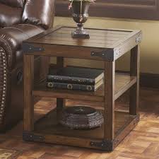 Signature Design By Ashley Hunter End Table Rustic End Tables End Tables Living Room End Tables