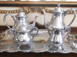Vintage Silver Plate Coffee And Tea Service In The American Rose Pattern By Wilcox International Silver Gorgeous De Silver Tea Tea Service Wilcox Silver Plate