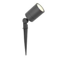 LED Garden Spike Lights GU10 - 3W - 2700K - IP65 Rated for Outdoor/Exterior  Use - Anthracite - 1 Metre Cable - 220-240V Mains Powered