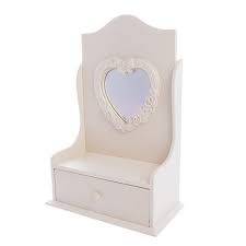 Get a stylish dressing table with a mirror from lastman's bad boy at favourable rates. West5products Childrens Cream Jewellery Stand In Design Of Dressing Table Mirror With Jewellery Drawer