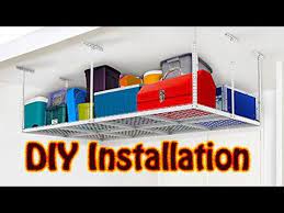 Diy Fleximounts Overhead Garage Adjustable Ceiling Storage Rack Installation Joist Not 24 On Center Ceiling Storage Rack Ceiling Storage Overhead Storage Rack