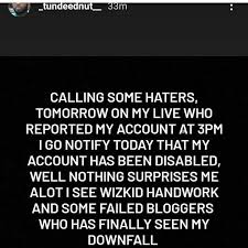 Tunde ednut slams wizkid, others, as he hails rihanna for acknowledging nigerian kid dancers. Tunde Ednut Calls Out Wizkid Threaten Others Who Reported His Instagram Account