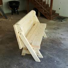 How To Build A One Piece Folding Picnic Table Out Of 2x4 Lumber Buildeazy Folding Picnic Table Folding Picnic Table Plans Picnic Table Bench