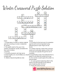 There is also an answer key included. Free Printable Winter Crossword Puzzles