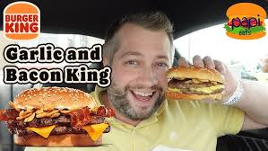 Burger King New Garlic Bacon King Burger Taste Test Review Youtube