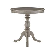 Geoffrey Antique Pedestal Accent Table Gray Inspire Q End Tables Accent Table Table
