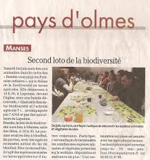 La Depeche Du Midi Du 25 Mai 2019 Second Loto De La Biodiversite Ana Cen Ariege