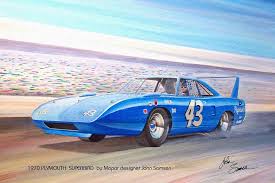Gary romberg, the rocket scientist behind nascar's 1970 plymouth superbird, dies at 85. 1970 Superbird Petty Nascar Racecar Muscle Car Sketch Rendering Painting By John Samsen