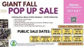 Giant Fall Kids Pop Up Sale