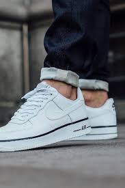 Nike Air Force 1 Low White With Black Foxing Stripe Sneakers Womens Sneakers Sneakers Fashion