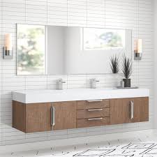 Yakka single 45 litre inset laundry trough tub. Allmodern Fika 73 Wall Mounted Double Bathroom Vanity Set Reviews Wayfair
