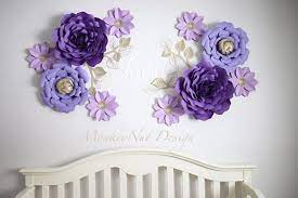 Great prices on home décor. Large Paper Flowers Purple Flowers Nursery Paper Etsy In 2021 Flower Nursery Purple Flower Nursery Nursery Wall Decor Girl