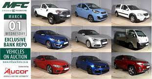 Aucor On Twitter Mfc Bank Repo Vehicle Auction Wed 01 March 11h00 For A List Images Visit Https T Co 5se9oigcvy Or Call Renier 0828932277 Https T Co Aghg0kcajs Web site may not list all units available as inventory changes. mfc bank repo vehicle auction wed