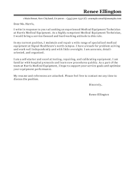 Best Medical Equipment Technician Cover Letter Examples Livecareer