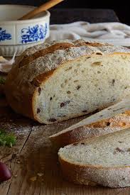 Rustic Olive Sourdough Bread Recipe Sourdough Bread Rustic Bread Bread Recipes