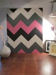 Purple and dark natural colors for living room inspiration! Four Colored Chevron Wall Art Wallpaper Walls Bedroom Chevron Painted Walls Chevron Wall