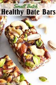 Healthy Date Bars Small Batch Healthy Baking Healthy Dessert Recipes Healthy Snacks Recipes